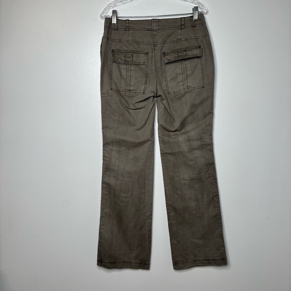 Free People The Thing Is Low-Rise Utility Pants Green Cargo Pockets Boho Sz 4. - Picture 8 of 13